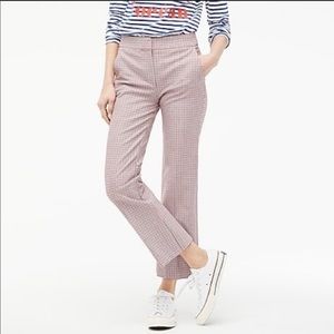 NWT. J. Crew Hayden kickout crop pant in plaid